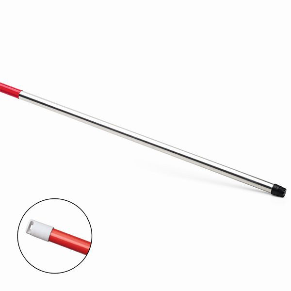 Nölle HACCP Aluminium-Stiel rot 140 cm, Gewinde, VE: 10 Stück, 18452142