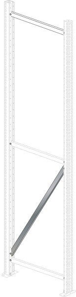 Schulte W 100-Diagonale, 843 mm, verzinkt, für Rahmentiefe 800 mm, 19892-N