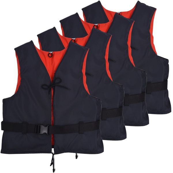 vidaXL Schwimmwesten 4 Stück 50 N 30-50 kg Marineblau, 275187