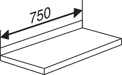Kerkmann Stahlfachboden Libra ohne Anschlagkante, B 750 x T 250 mm, lichtgrau, 52119811