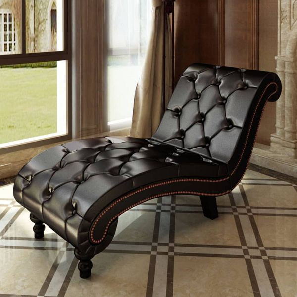 vidaXL Chaiselongue Braun Kunstleder, 240407, 8718475846550