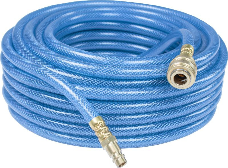 as-Schwabe Druckluftschlauch-Garnitur 20m, 6x3mm, blau PVC-Schlauch mit Gewebeeinlage, transparent, blau, 12704