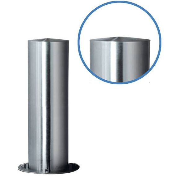Stein HGS Poller "SESAM Flachkopf" Ø 205mm aus Edelstahl (V2A), zum Aufdübeln, Bodenplatte Ø 30mm, 13138