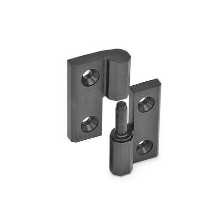 Ganter Scharniere, Kunststoff, aushängbar (GN 337.1-50-50-6-A-2-SW), VE: 25 Stück, 337.1-50-50-6-A-2-SW