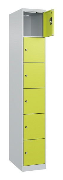 C+P Schließfachschrank Evolo PLUS, 6 Fächer, 1850x300x500mm, 7035/0024, 049000-106 S10015