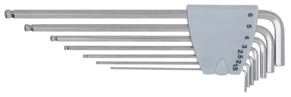 KS Tools Edelstahl Innen6kant-Winkelstiftschlüssel-Satz XL, 7-teilig, 964.0515