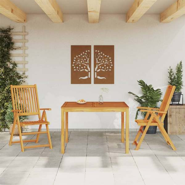 vidaXL 3-tlg. Garten-Essgruppe Massivholz Akazie, 3295255