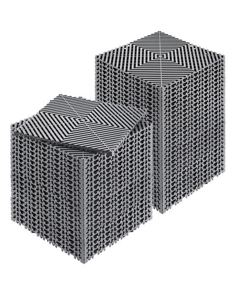 VEVOR Drainagematte Garage Bodenfliesen, Ineinandergreifend 31x31cm Grau, VE: 50 Stück, CKPSD12X12INHIBDXV0