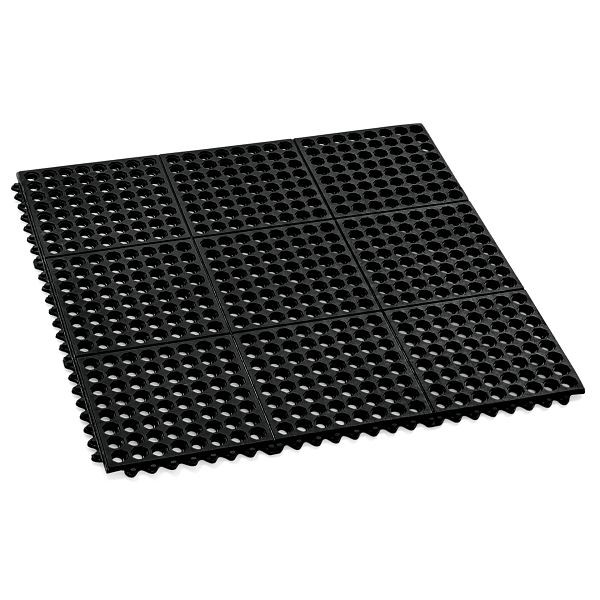 WAS Fußbodenmatte, 91,5 x 91,5 x 1,2 cm, Gummi, 9982915