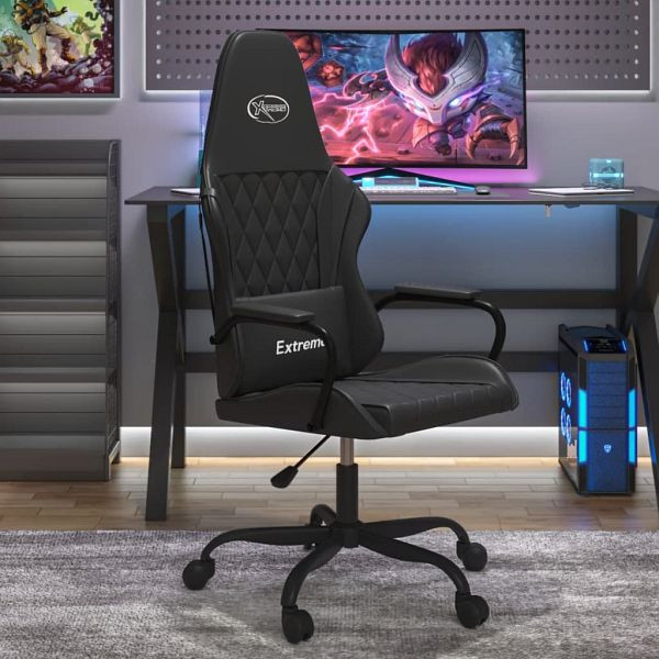 vidaXL Gaming-Stuhl mit Massagefunktion Schwarz Kunstleder, 345541