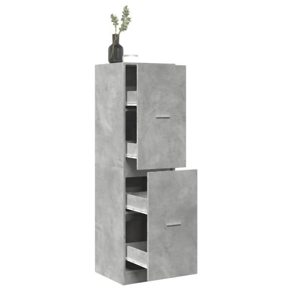 vidaXL Apothekerschrank Betongrau 40x41x144,5 cm Holzwerkstoff, 3309639