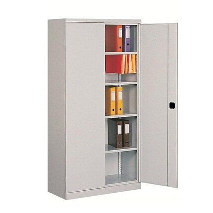 Eurobox Flügeltürenschrank, mittig schließend, 2 Türen, 5 Reihen von Ordnern, 1.990 x 1.200 x 435 mm, 0601-120204