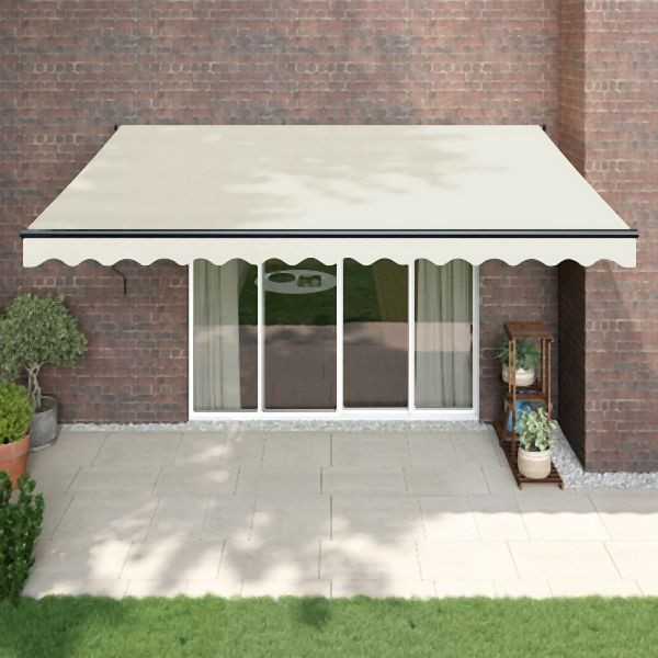 vidaXL Elektrische Markise mit Kurbel Creme 4x3 m, 3154503