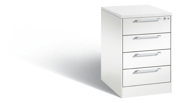 C+P Karteischrank Asisto, H710xB440xT600mm, Farbe: Verkehrsweiß, Bügelgriff, 146275-422 S10032