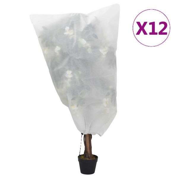 vidaXL Wintervlies mit Kordelzug 12 Stück 70 g/m² 0,8x1,2 m, 3203547