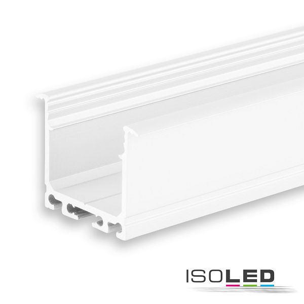 ISOLED LED Einbauprofil DIVE24 FLAT Aluminium weiß pulverbeschichtet RAL9010, 200cm, 116355