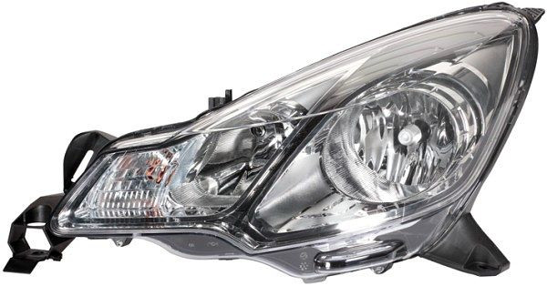 HELLA Glühlampe-Hauptscheinwerfer, für u.a. Citroën Ds3, chrom/schwarz, für Rechtsverkehr, rechts, 1EJ 354 674-061