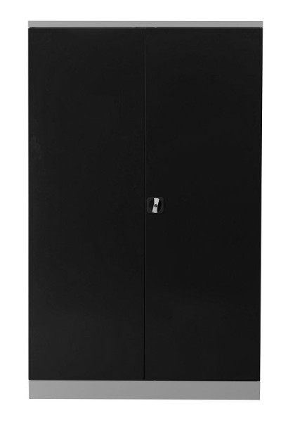 Gürkan Flügeltürenschrank, 42 x 120 x 195 cm, Lichtgrau, Anthrazit, Verzinkt, Fachboden Stück 4, FLC.192/NV, 112017