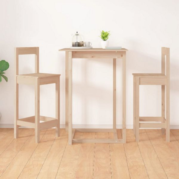 vidaXL Barstühle 2 Stk. 40x41,5x112 cm Massivholz Kiefer, 822142