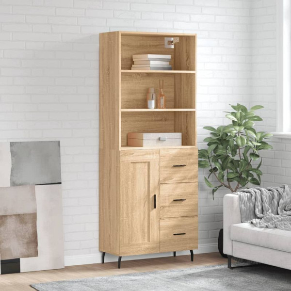 vidaXL Highboard Sonoma-Eiche 69,5x34x180 cm Holzwerkstoff, 3190040