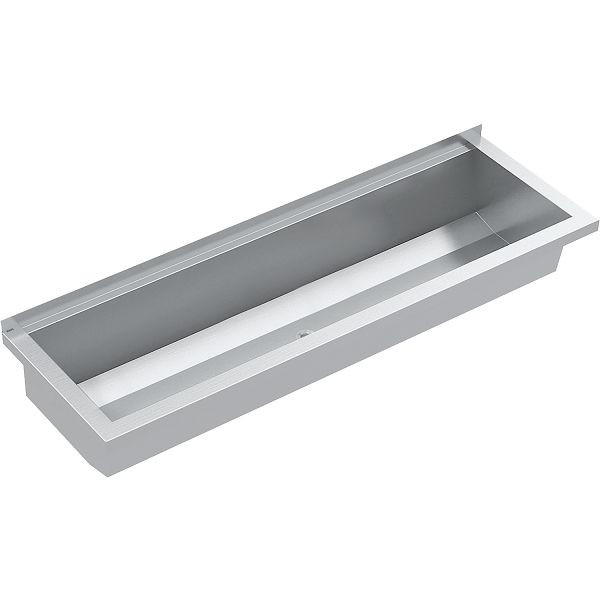 KWC Waschrinne, PLANOX, Edelstahl, Wandmontage, 1200x210x382 mm, ohne Armaturenbank, 2030043779