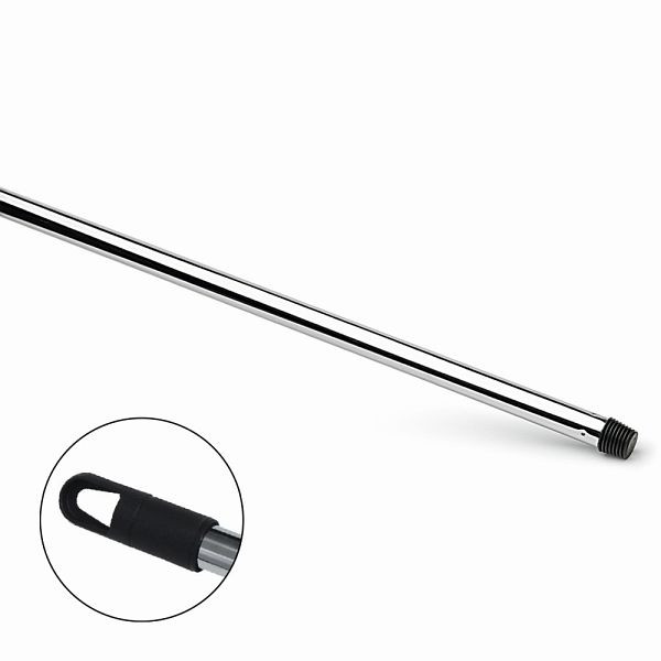 Nölle Metallstiel 130 cm, verchromt, mit Gewinde, Ø 21 mm, Gewinde, Aufhängekappe, VE: 10 Stück, 450512