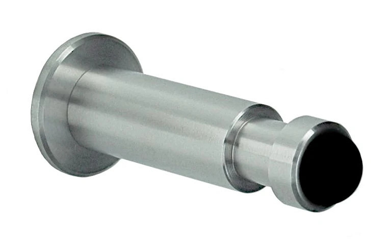 DREILICH Edelstahlverarbeitung Türpuffer/Garderobenhaken 202-3/ Oberfläche matt, Rosette, Diebstahlhemmend, 1001010088