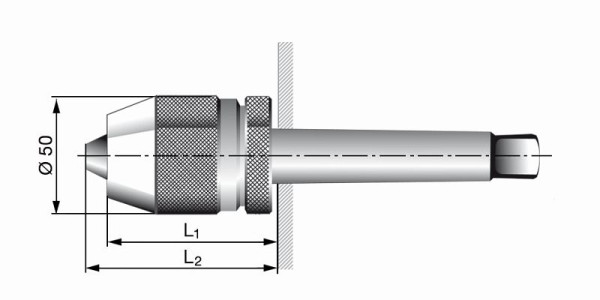 ALBRECHT Selbstspannendes Bohrfutter mit integriertem Morsekegel, SBF Plus, MK3 DIN 228, 1 - 13 mm, 100 0130 MK3 0