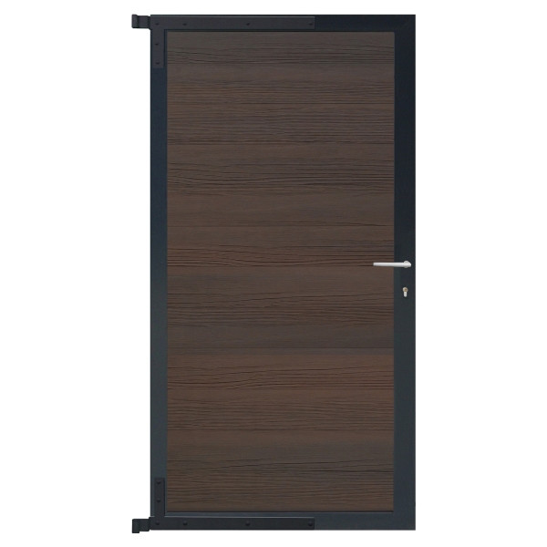 T&J SKÄR-Tor-Komplettset, 90 x 175 cm, Holzdekor braun/anthrazit, 44125