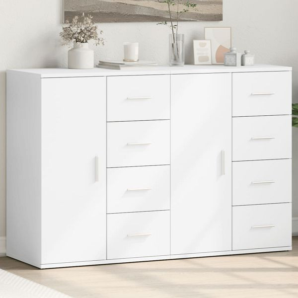 vidaXL Sideboards 2 Stück Weiß 59x39x80 cm Holzwerkstoff, 3276630