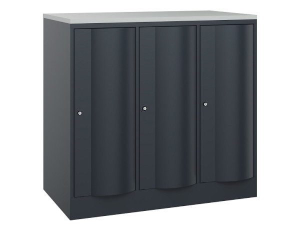 C+P XL-Garderobenschrank Resisto, H1077xB1148xT640mm, 7016/7016, 8271-373 S10102