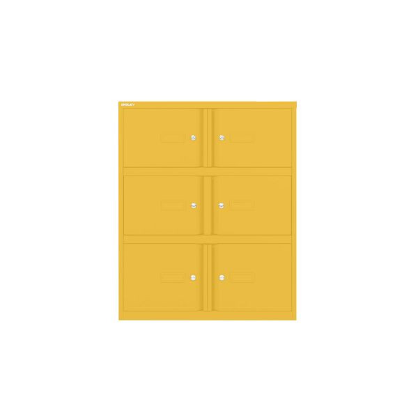 Bisley Essentials Office Locker, Höhe 1000-1024 x Breite 800 x Tiefe 470 mm, 642 sunflower, YELD0810642