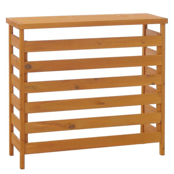 Mendler Verkleidung für Klimaanlage/Wärmetauscher HWC-Q15, Abdeckung Holz FSC®-zertifiziert 78x84x32cm, natur, 121073