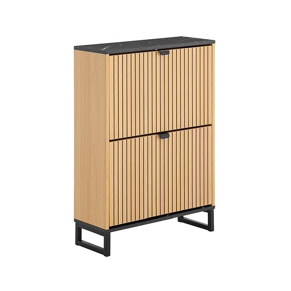 SoBuy Schuhschrank mit 2 Türen 60x24x88cm, Nordisch, FSR202-N