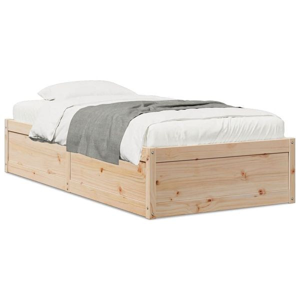 vidaXL Massivholzbett 90x190 cm Kiefer, Top-Qualität, 846843
