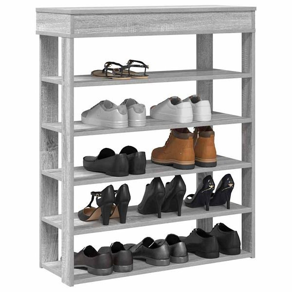 vidaXL Schuhregal Grau Sonoma 80x30x98 cm Holzwerkstoff, 859937