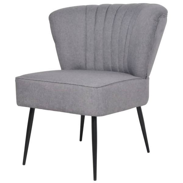 vidaXL Cocktailsessel Hellgrau Stoff, 244097, 8718475529682