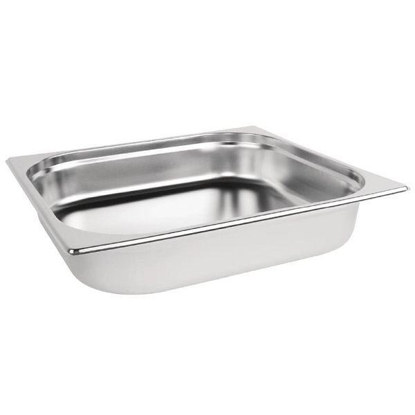 Vogue GN-Behälter Edelstahl 6,5cm GN2/3, Gastronormgrößen für maximale Kapazität, K811