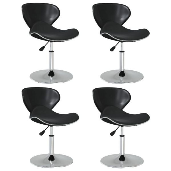 vidaXL Esszimmerstühle 4 Stk. Schwarz Kunstleder, 3088576