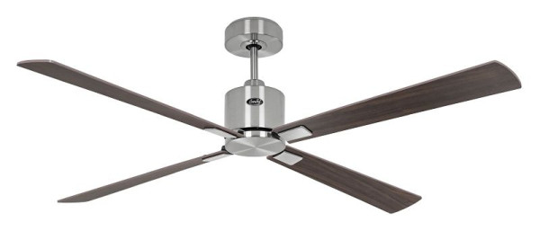 CasaFan Deckenventilator Eco Concept 152 Chrom gebürstet-Massivholz Nussbaum gebeizt/Kirsche, 921561