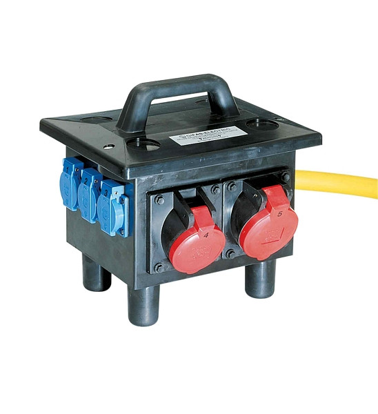 GIFAS Vollgummi-Sicherheitsverteiler Typ 6200, 3 m GIFAS PROFLEXX-07 Leitung 5 x 6 mm², 207755