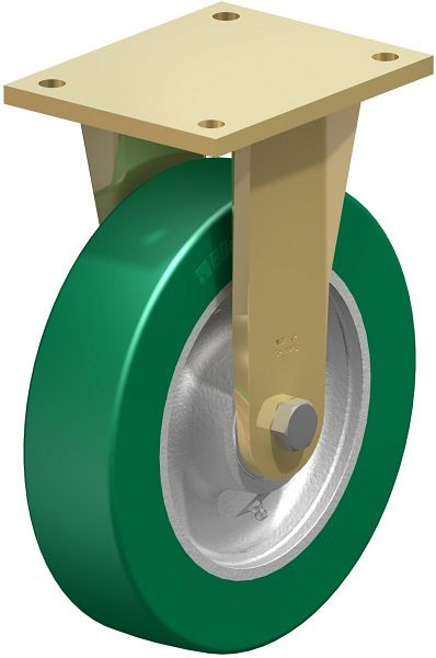 Blickle BS-GST 250K Stahlgeschweißte Schwerlast-Bockrolle, Blickle Softhane®, Grün, 754233