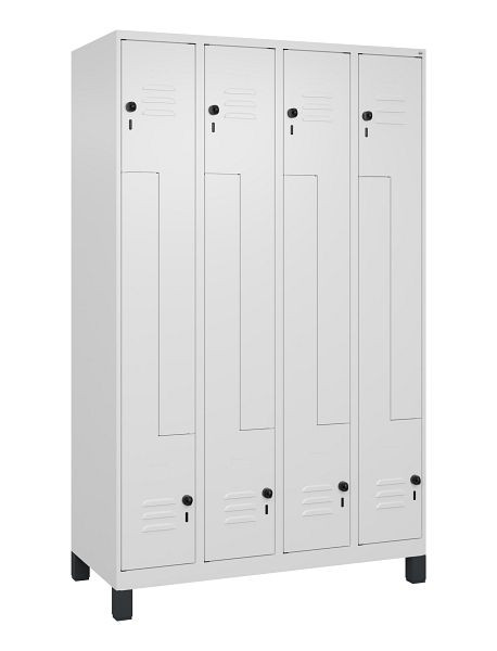 C+P Z-Spind Classic PLUS, C Z-Spind, Classic PLUS, Füße, 8 Abteile, 1950x1200x500mm, 9016/9016, Drehriegel, 080013-408 S10014