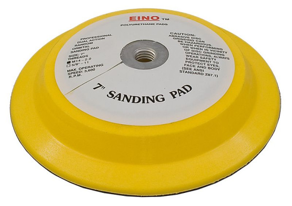 ELMAG Schleifteller Ø 203 mm, ungelocht, Klett/Velcro, M 14x2 Aufnahme, 44856
