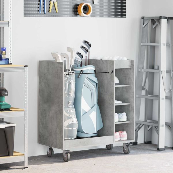 vidaXL Golf Schrank Mit Rad Uni Beton Grau 90 x 45 x 98 cm, 899466