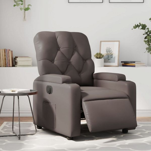 vidaXL Elektrischer Relaxsessel Braun Kunstleder, 3204760