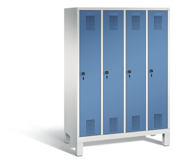 C+P Spind Evolo, 4 Abteile, H1650xB1190xT500 mm, Grau/Fernblau, 480106-40 S10034