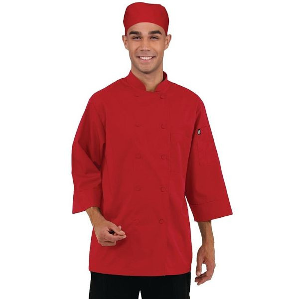 Chef Works Unisex Kochjacke rot M, Dreiviertelarm, B106-M