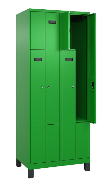 C+P Z-Spind Evolo PLUS, Füße, 4 Fächer, 1950x800x500mm, 6037/6037, Zylinderschloss, 049013-224 S10052