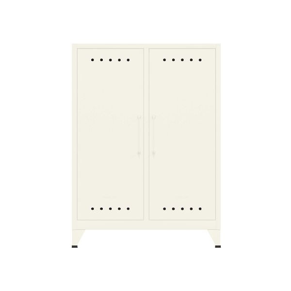 Bisley Fern Sideboard, inkl. 2 fester Fachböden, 196 verkehrsweiß antibakteriell, FERMID196